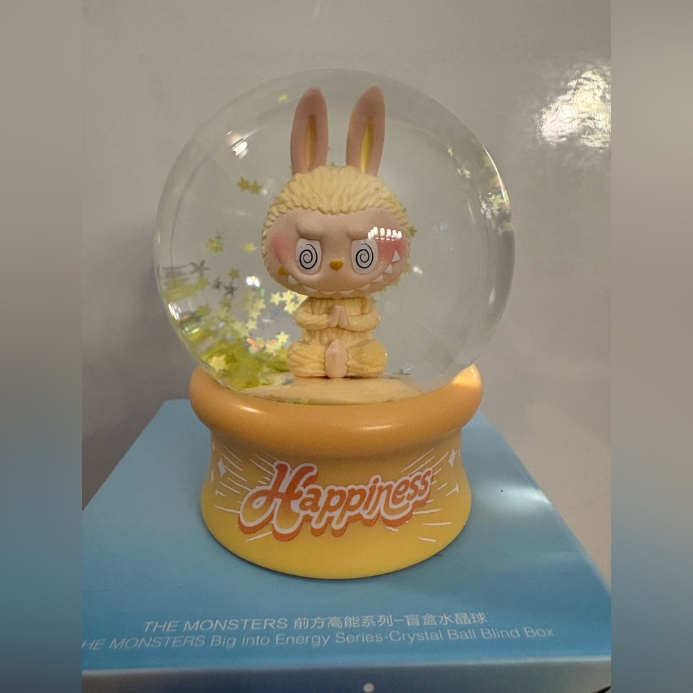 Snow Globe featuring “Happiness” from Big Into Energy series! Lights up too!